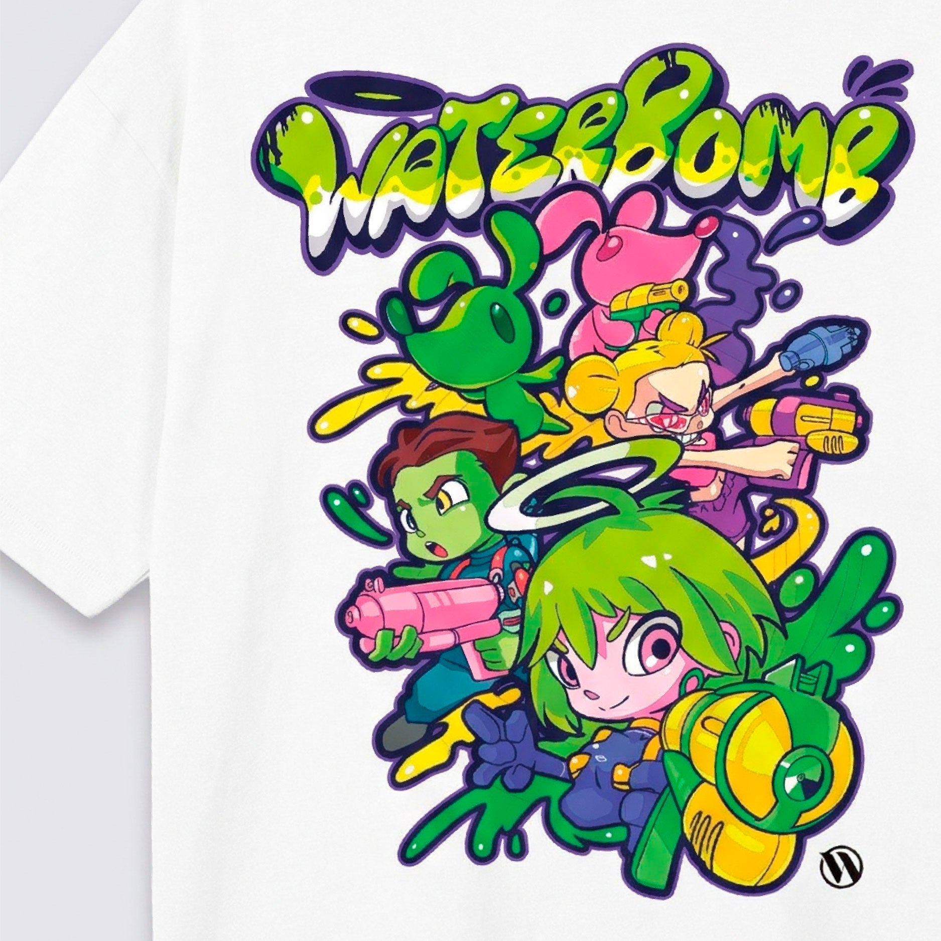 WATERBOMB BATTLE T-SHIRTS(White)