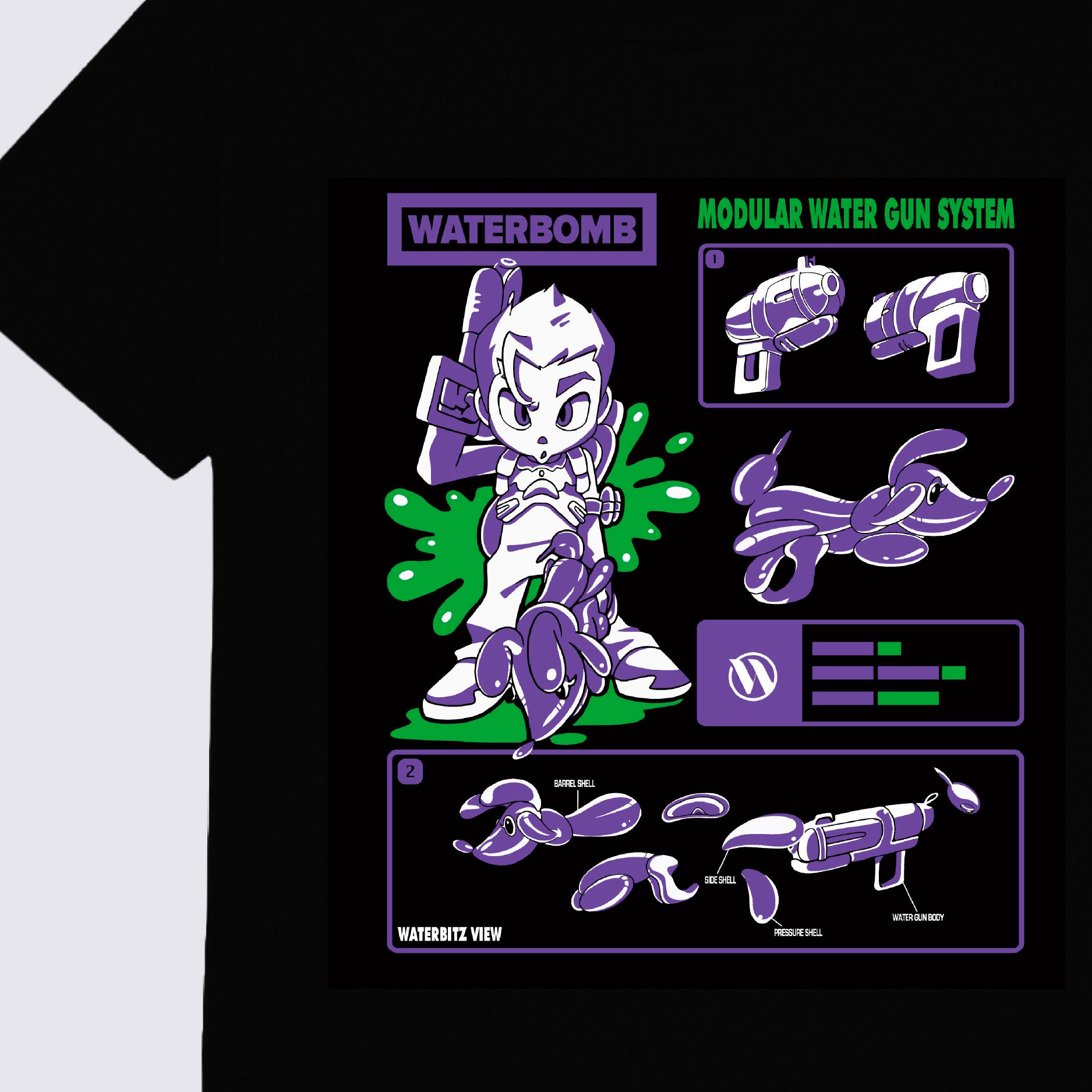 WATERBOMB ITEM KIT T-SHIRTS(Purple)