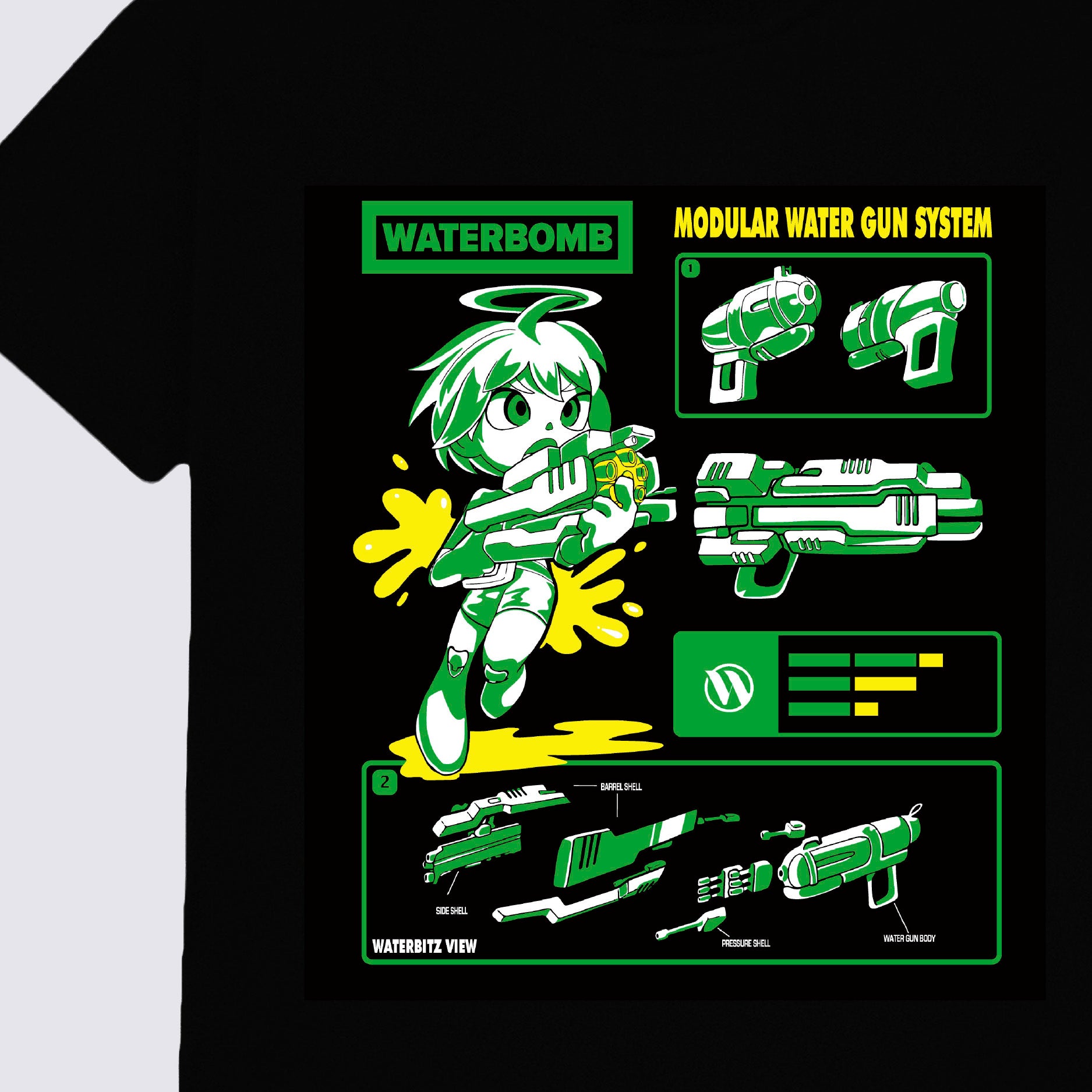 WATERBOMB ITEM KIT T-SHIRTS(Green)